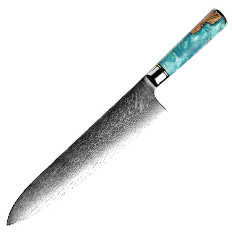 Couteau de chef bleu 9,3"