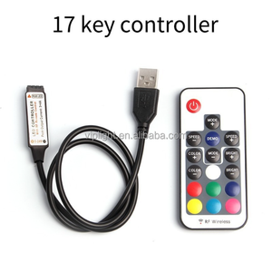 5 В USB plug Mini IR пульт дистанционного управления для одноцветной полосы света Mini 24 клавиш RGB светодиодный контроллер для SMD5050 - Product Image 6