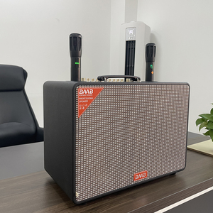 Loa karaoke không dây Bluetooth Retro gỗ siêu trầm, hệ thống âm thanh HIFI mạnh mẽ, loa trầm hoạt động, dùng pin, dành cho các bữa tiệc - Product Image 4