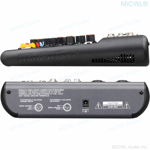 MiCWL X4 taşınabilir Mini 4 kanal ses karıştırma konsolu ses DJ denetleyici stüdyo sahne canlı mikser 48V mavi USB - Product Image 6
