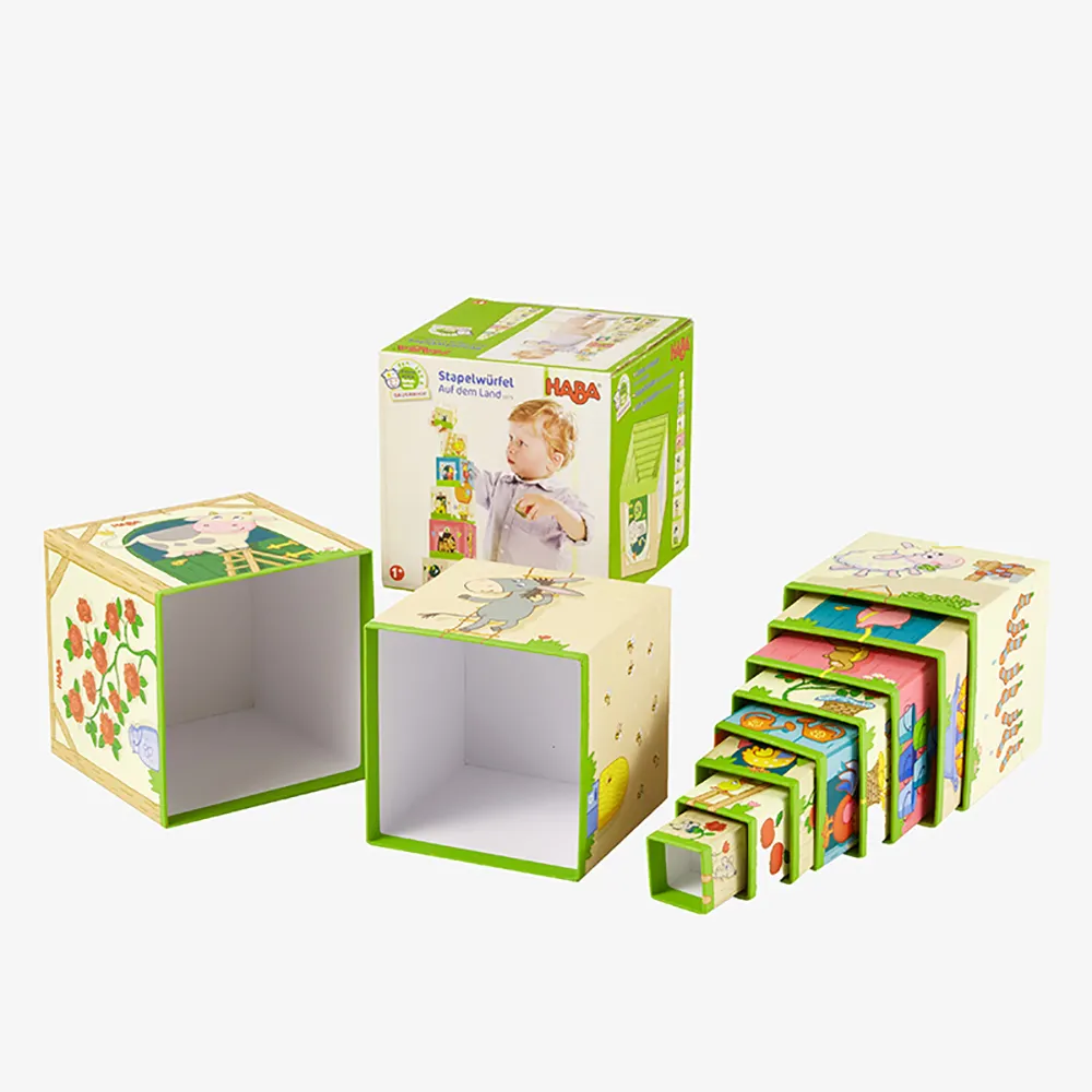 कस्टम मुद्रित गत्ता पैकेजिंग रचनात्मक बच्चे बच्चों बच्चों के लिए खेल घोंसले के शिकार उपहार बॉक्स सेट