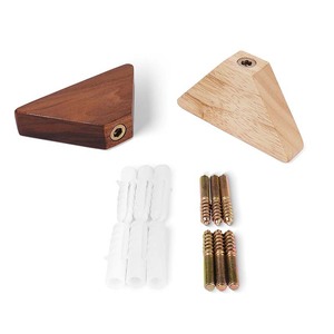 简单木制三角挂钩金属创意壁挂顶帽架入口衣钩盒装包装 - Product Image 2