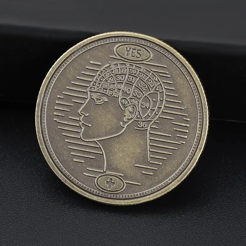 Metal Gold Design Your Logo Coin YES or NO Decision Coins for Making Decisions Souvenir Coin