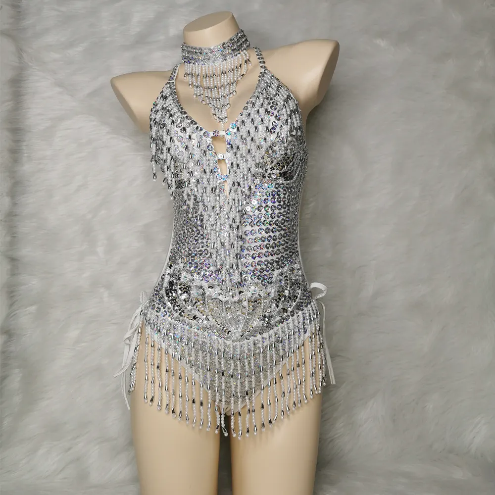 Traje Sexy de Samba para adultos, traje de baile del vientre con lentejuelas y abalorios, para fiesta en club nocturno, Rave, ropa de actuación de carnaval, nuevo