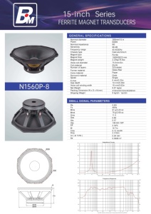 15 Inch <span class=keywords><strong>Nexo</strong></span> Woofer 3 Inch Spreekspoel 190Mm Ferriet Magneet Actief Voor 600W Speaker Voor Pro Audio 8ohm - Product Image 6
