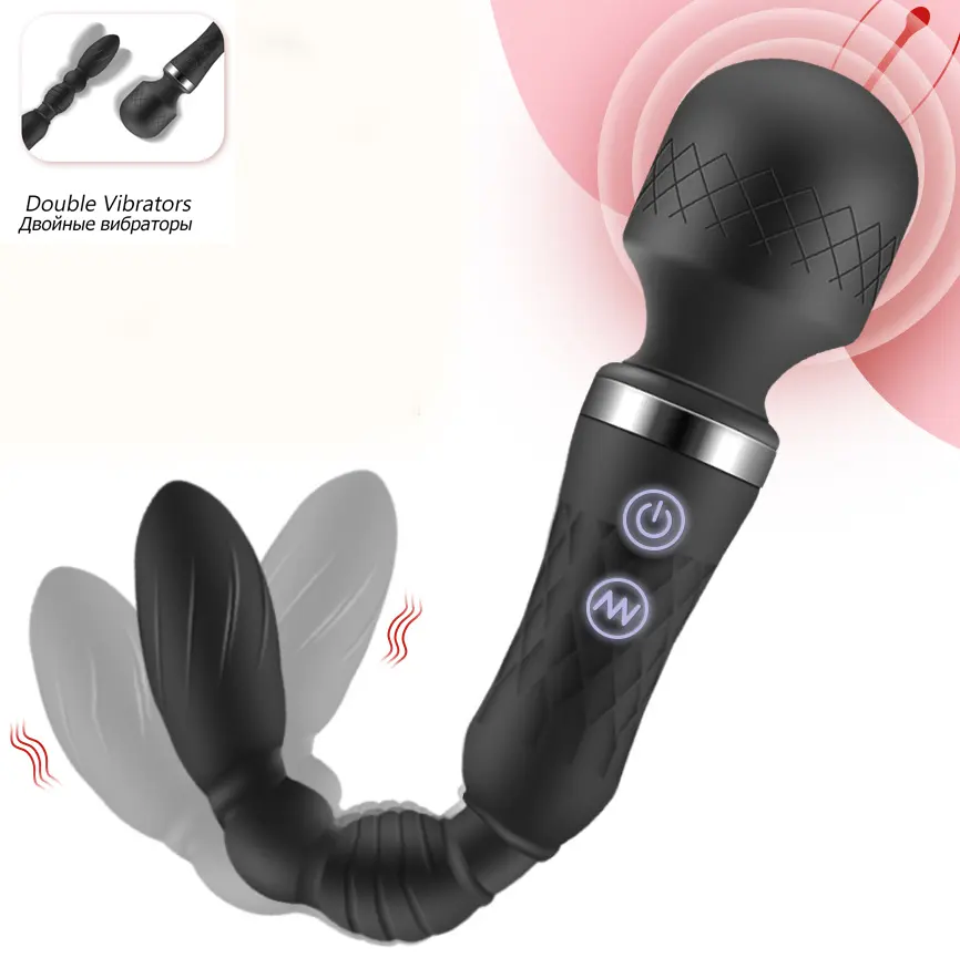 Brinquedo do sexo vibrador vibrador de cabeça dupla G-Spot Vibrador Wand Dildo Sex Toy Para Mulheres Menina Feminino Vibrador Sex Toy