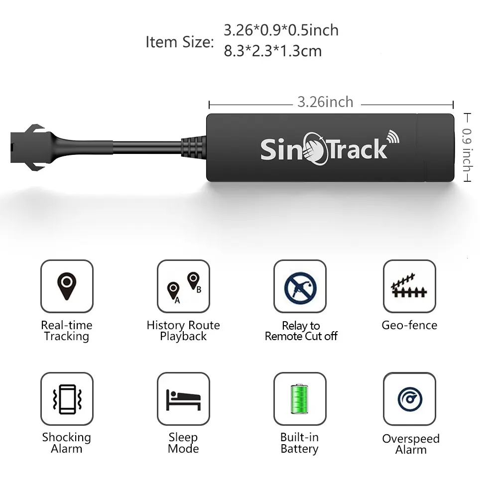 Gprs xe máy xe đạp Google bản đồ trực tuyến miễn phí phần mềm hệ thống theo dõi sinotrack Mini Car GPS Tracker