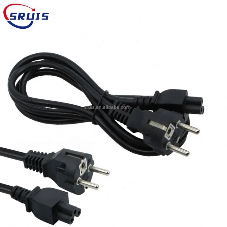 Electric Plug 3 Pin power Connector Laptop Male Ac Power Cord Cable 220v Reel Extension IEC C15 power cord