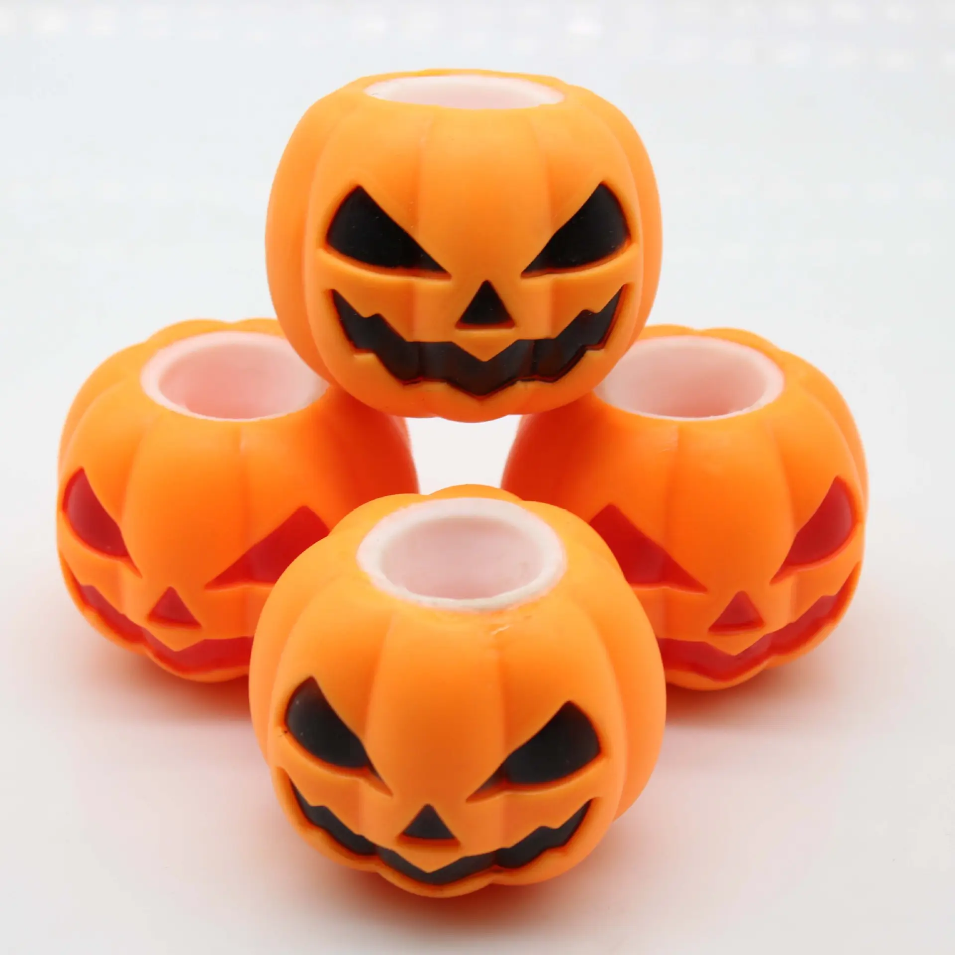 CIVI Hot selling funny pumpkin ball toy pumpkin ghost decompression halloween eyes pop out squeeze toy