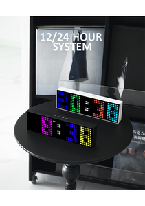Новое поступление, простые RGB-часы с будильником, двухцелевые цифровые часы, светодиодные настольные часы - Product Image 4