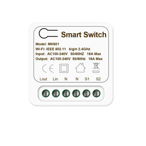 Alexa google ev ses kontrolü kablosuz Mini 16A 2way Tuya Diy akıllı WiFi anahtarı akıllı yaşam App ev otomasyonu uzaktan kontrol - Product Image 1