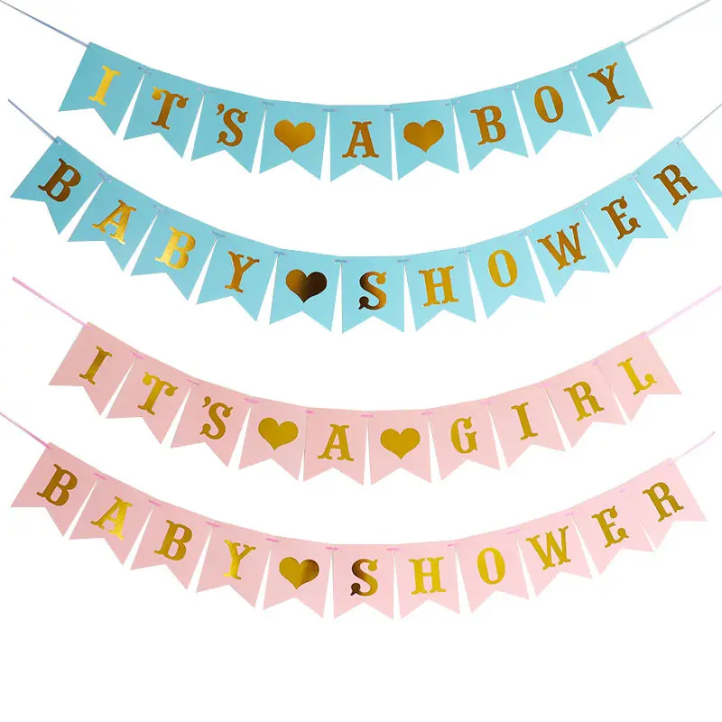 Groothandel Baby Shower Party Staart Vlag Decor Het Een Jongen Of Meisje Banner