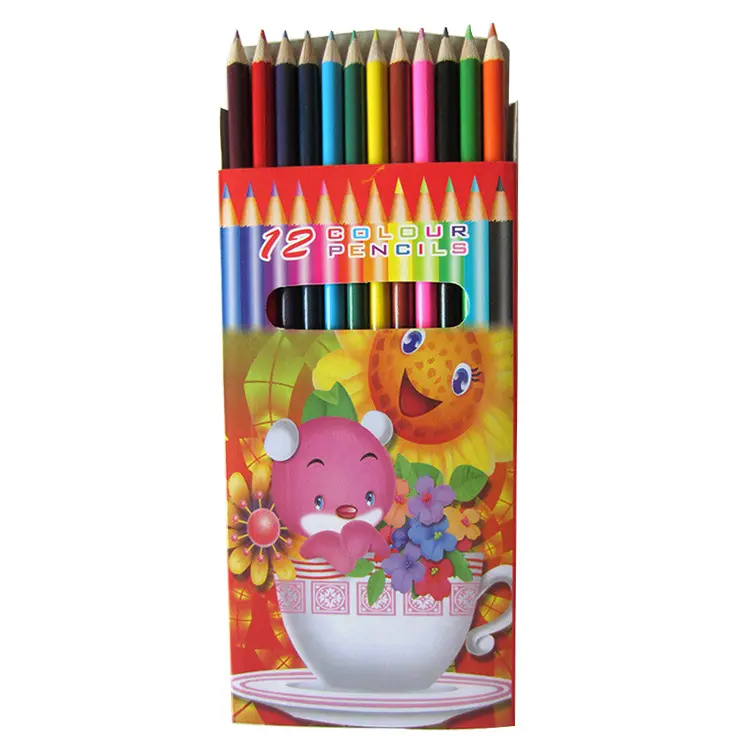 Lápis de lápis colorido personalizado, lápis de grafite para escola e presente de oem impresso personalizado