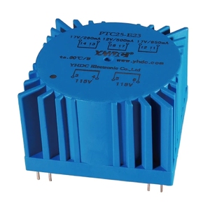 YHDC 25VA双110V/115V/120V输入双7V/9V/12V/15V/18V/22v交流输出音频用途印刷电路板环形变压器PTC25 - Product Image 2
