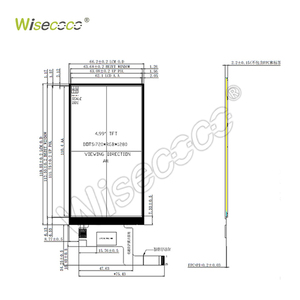 Wisecoco MIPI Mcu Rgb Spi Lvds interfaccia HD-MI 2.4 2.8 3 3.5 5 5.5 7 10.1 12.9 pollici Tft Lcd 5 pollici 720*1280 modulo Display Lcd - Product Image 6