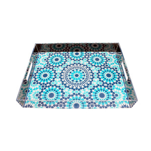 8英寸x12英寸透明方形托盘，带底部插入功能 - Product Image 1