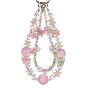 الحبل الهاتف المحمول لطيف الماس كعكة الكريستال الحبل حجر الراين حبة المفاتيح المعصم قصيرة مطرز سلسلة - Product Image 6