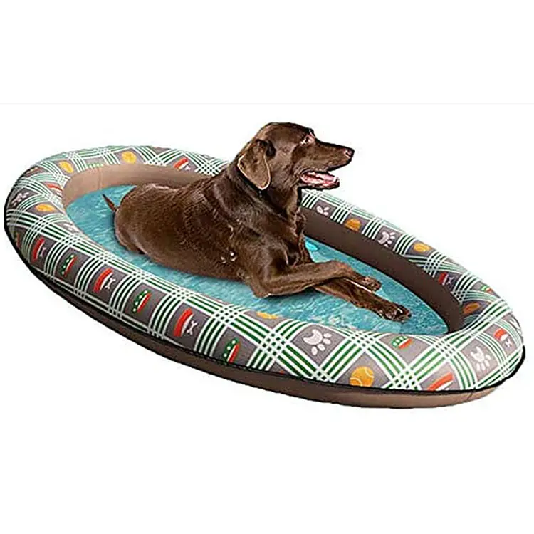 سرير كلب عائم مطاطي مخصص من كلوريد البولي فينيل سرير كلب عائم متين للسباحة والأسرة