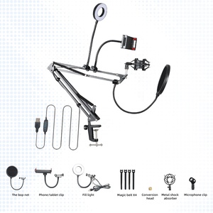 Mikrofon NB-35S kol standı klip tutucu ve masa montaj kelepçesi filtre cam maskesi kalkanı klip kiti - Product Image 2