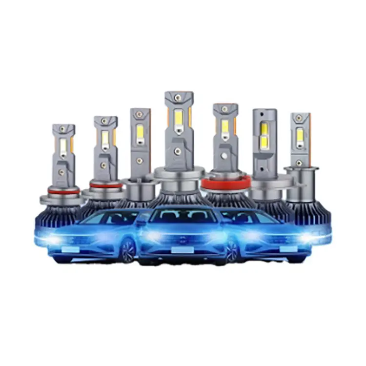 SANTO Alta potência 120W Lâmpada Do Carro H11 H7 Levou 9006 Canbus Auto Acessórios 12V Luces Foco Kit 9005 H4 Levou Faróis 55000lm