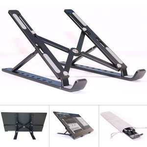 Verstellbarer tragbarer Desktop-Monitorst änder aus Aluminium Faltbarer Halter für Laptop-iPad-Tablets Raspberry Pi Metal-für mobile Benutzer - Product Image 4