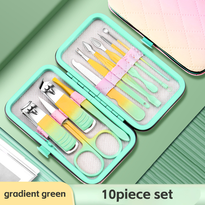 Macaroon gradient yellow green -10 piece set