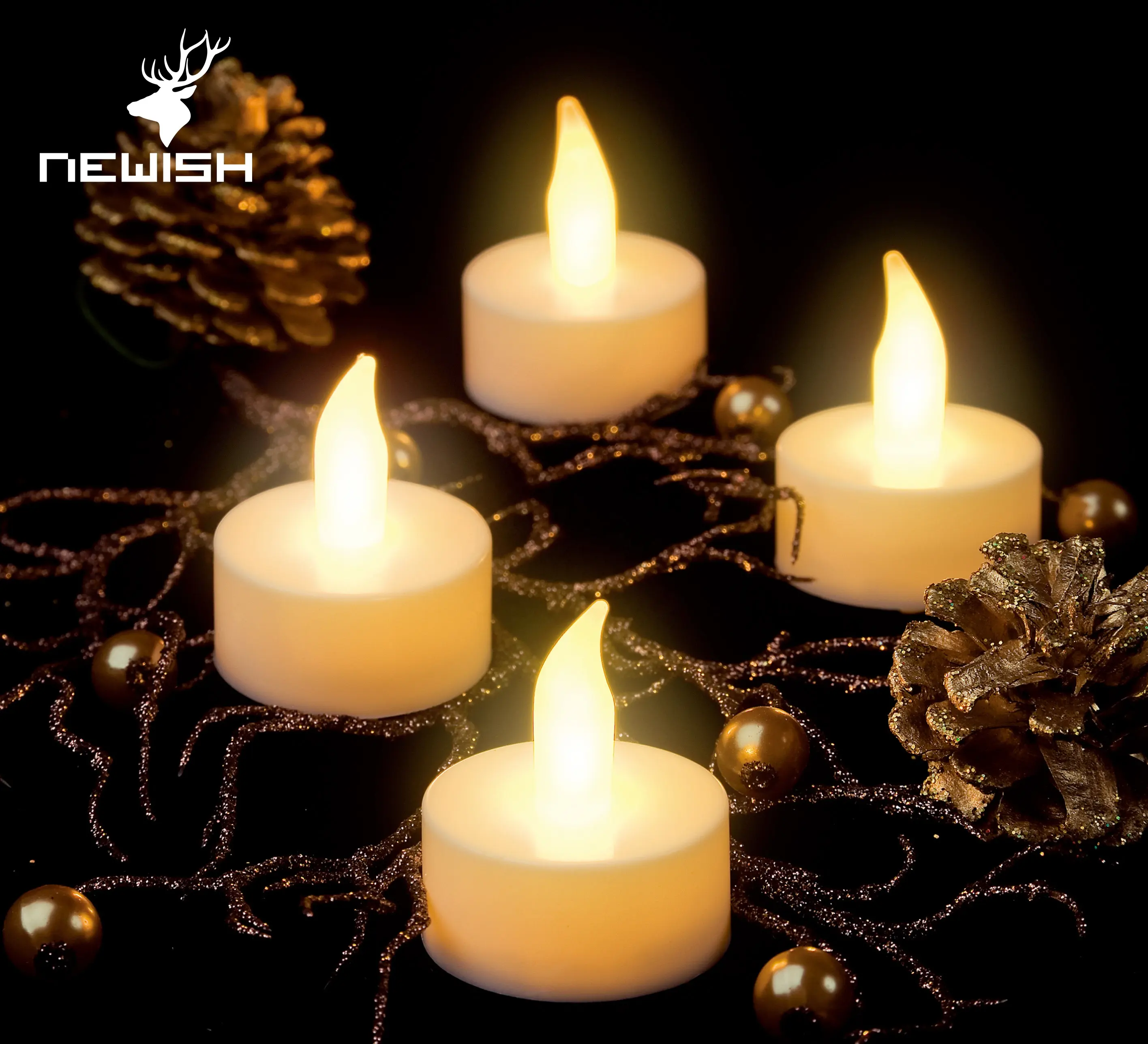 Newish Wholesale Christmas Battery Operated Electric Flameless Plastic Mini Candles LED Tea Light