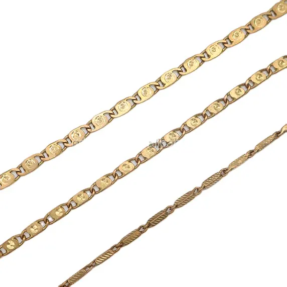 Accessoire de bijoux en laiton de type barre chaînes à maillons pour jeans