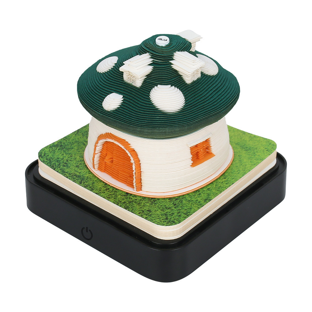 Panoramic Mushroom House Green - English