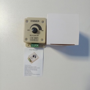 LED Dimmer One Channel PWM 12V 24V 8A interruttore manuale LED dimmer manuale controller led con CE RoHS - Product Image 2