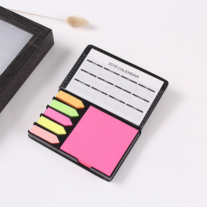 HengXin Custom Office fornece notas pegajosas conjunto memorando pad com top pegajoso PU caixa boa qualidade