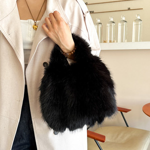 Fabrikalarda düşük fiyatlı peluş kadın çanta toptan bir omuz Crossbody sahte kürk peluş sevimli çanta