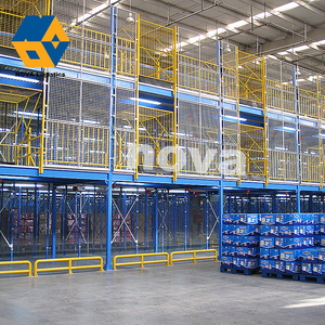 Hochleistungs-Mesh Multi-Tier-unterstütztes Mezzanine-Boden-Stahl-Industrielager-Boden plattform Selektives Paletten regals ystem - Product Image 3