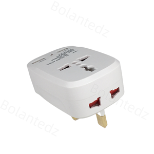 Hot Sales Usb Wall Outlet Dual Usb DC5V1A Wall Charger <strong>Two</strong> <strong>Input</strong> <strong>One</strong> <strong>Output</strong> Travel Conversion Plug Adapter Uk 3 Pin Usb Plug