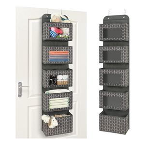 Cửa trở lại treo lưu trữ bin Túi tổ chức treo tủ quần áo rõ ràng cửa sổ lưu trữ túi với tinh thần móc treo thư mục tập tin - Product Image 2