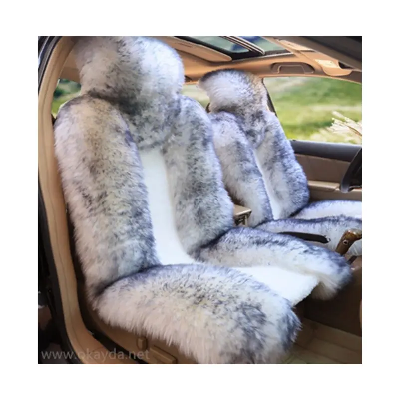 Sheepskin fur leather car seat covers