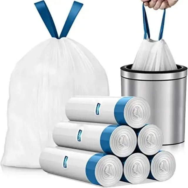 Переработанная биоразлагаемая на заказ Экологически чистая мусорная корзина Pe на рулоне 13 галлонов белая пластиковая мусорная корзина мусорный мешок