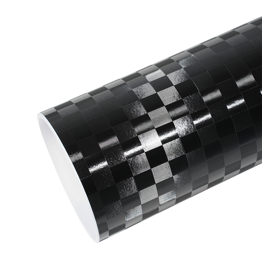 PET matte large checkered black