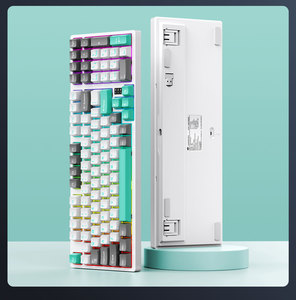 Teclado mecánico personalizado LEAVEN K98 para deportes electrónicos y Juegos de oficina Teclado inalámbrico de tres modos RGB intercambiable en caliente - Product Image 6