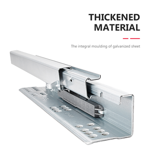 3 Fold <strong>Push</strong> to <strong>Open</strong> Hidden Telescopic <strong>Rails</strong> Soft Close Undermount Concealed Drawer <strong>Slide</strong> for Furniture - Product Image 3