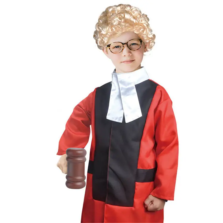 Gerichts drama Richter Halloween Car rival Rollenspiel rote Farbe Kinder Kinder Kostüm