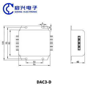 380V 440VAC 3 fazlı EMI EMC filtresi DAC3-D 6A-30A CE ROHS