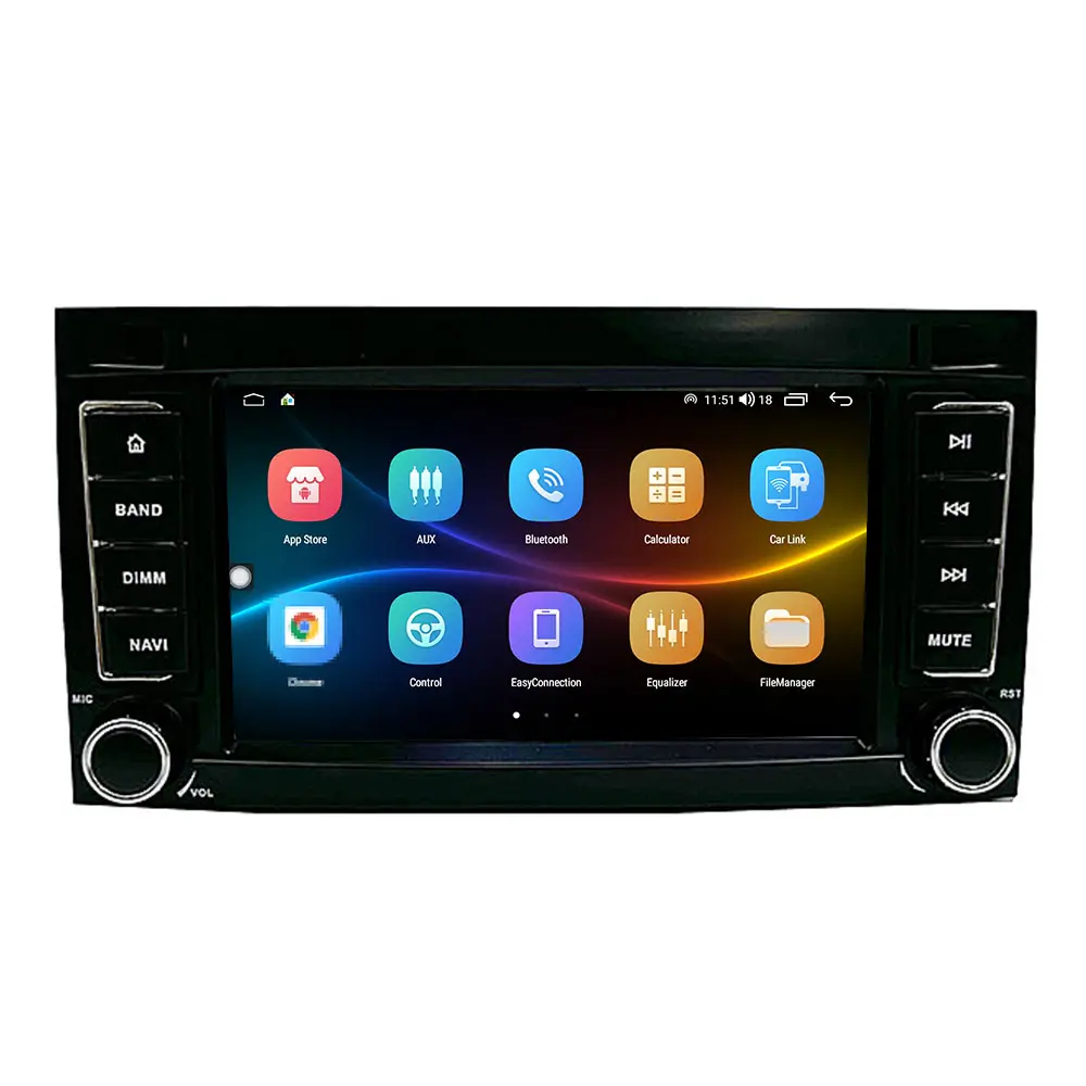 VW TOUAREG 2004-2011 için 2 Din Android araba radyo araba Stereo otomotiv multimedya Video DVD OYNATICI GPS navigasyon Carplay