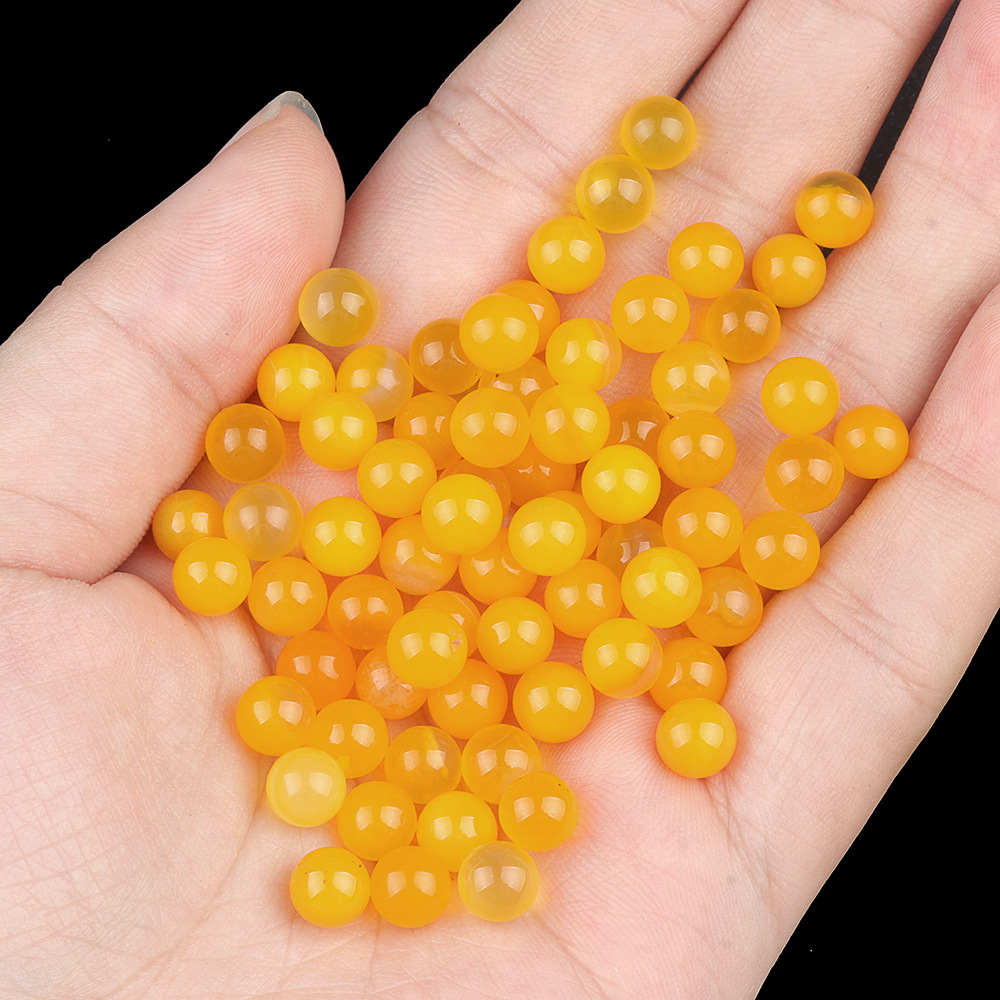 6mm yellow agate (no hole single)