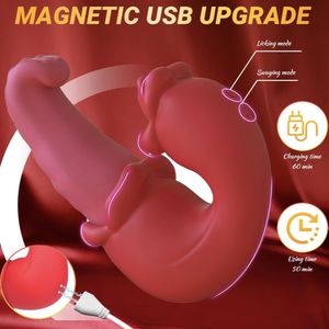 เครื่องสั่นแบบ4 in 1ที่สั่นลิ้นสั่นสั่นบริเวณปากสั่นบริเวณปุ่มดูดของเล่นทางเพศสำหรับผู้ใหญ่ - Product Image 6