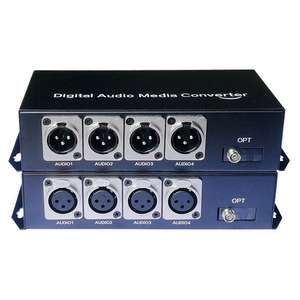 4-way unidirectional balanced audio fiber optic terminal box broadcast-grade XLR audio optical fiber terminal box - Product Image 1