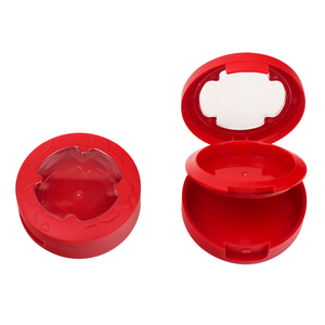 Jinze forma rotonda 2 strati scatola opaca fiore tavolozza vuota Blush contenitore con finestra - Product Image 3