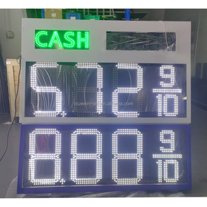 ป้ายบอกทางแก๊สดิจิทัลสำหรับกลางแจ้งมีจอ LED 16นิ้ว8.889/10สำหรับสถานีบริการน้ำมัน - Product Image 1
