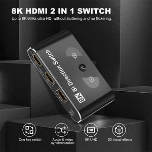 Conmutador HDMI actualizado 8K60Hz 1x2 Conmutador bidireccional Calidad de video sin comprimir hasta 8K60Hz 4K120Hz Resolución HD para PC - Product Image 5