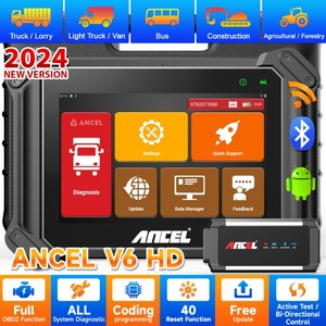 Bester ANCEL V6 HD Auto-Schwerlast-LKW-Scanner Alle Systeme DPF-Öl OBD-Diagnose werkzeug ECU-Codierung Programmierung BI-Richtung - Product Image 2